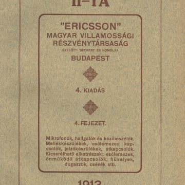 Ericsson telefontartozékok 1913