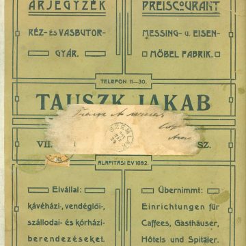 Tauszk Jakab réz- és vasbútor 1905