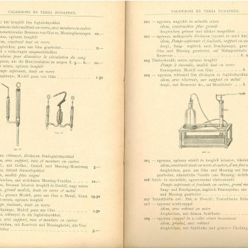 Calderoni természettani és légtünettani műszerek 1881