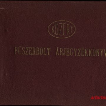 Közért Fűszerbolt Árjegyzékkönyv 1959