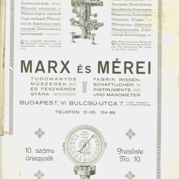 Marx és Mérei tudományos műszerek 10.sz.