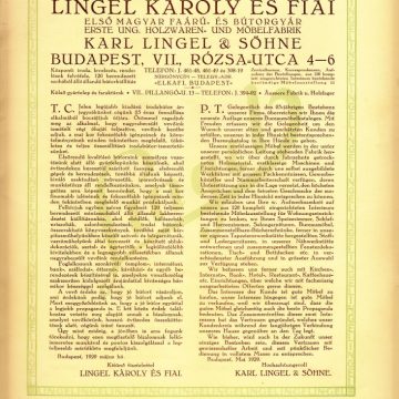 Lingel fabútorok 1929