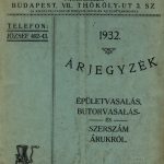 Herskovits Mór vaskereskedés 1932